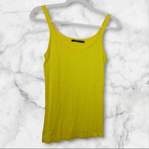 Polo Ralph Lauren Vivid Bright Lemon Yellow Tank Large Logo Like New